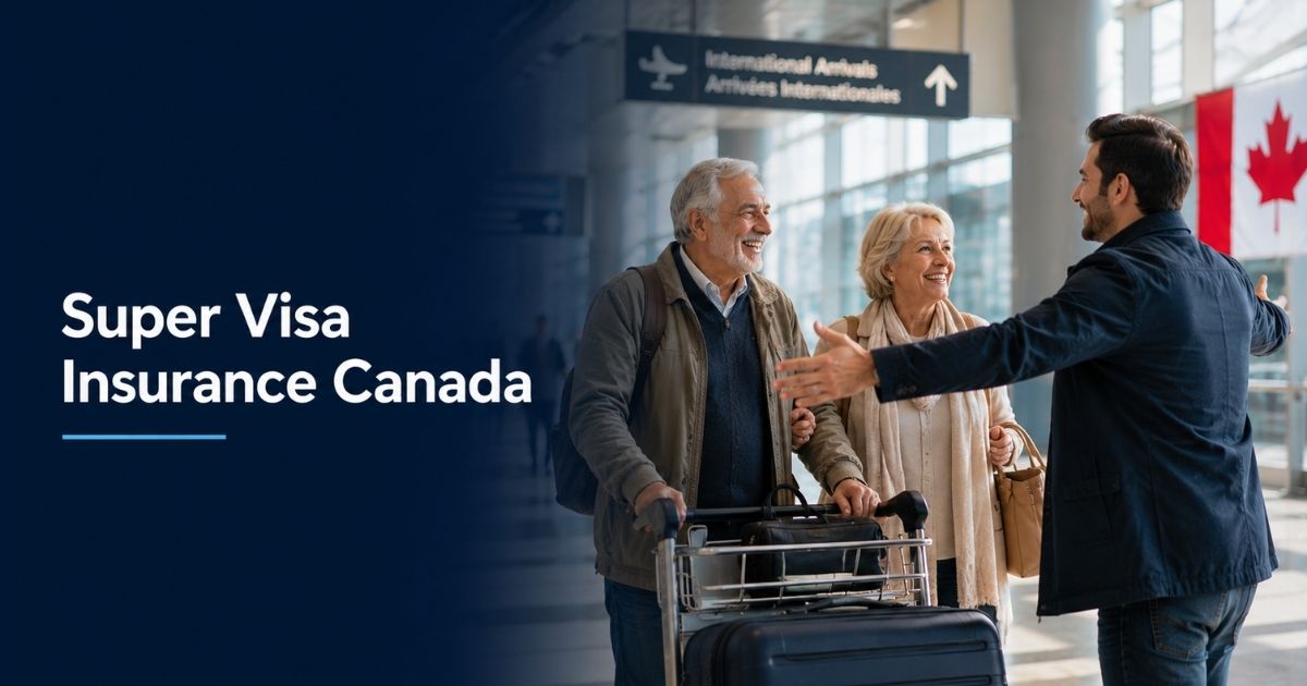 Grandparents arriving at Toronto Pearson airport, welcomed by their son