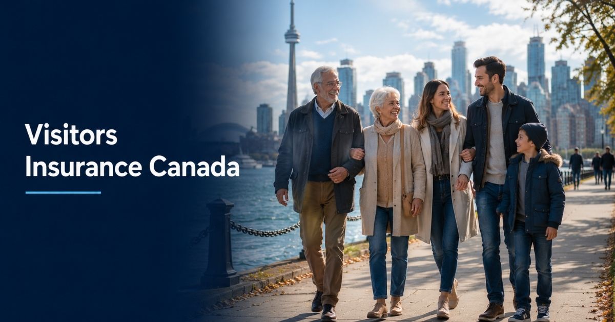 A family showing visiting grandparents around Toronto